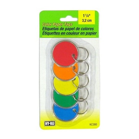 Hy-Ko Prod 5PK Paper TagsRing KC380